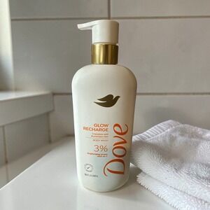 Dove Glow Recharge Body Wash 3% Brightening Serum 18.5 fl oz Pump Bottle NEW